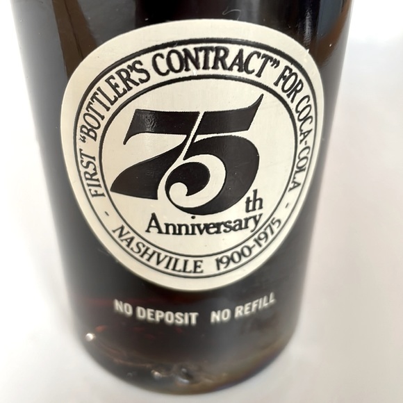 VTG 1975 - 75th Anniversary Coke Bottle - Picture 2 of 6